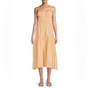 Vince Ruched Midi Cami Dress Small EUC